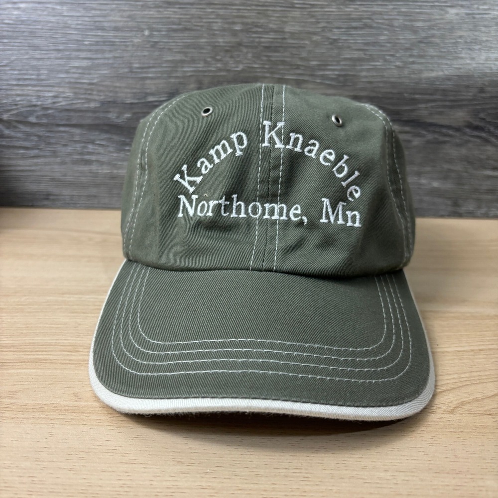 Northome Hat Cap Strap Back Brown Olive Green Kamp Knaeble Minnesota Adjustable